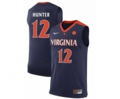 Virginia #12 De'Andre Hunter Navy Blue Basketball Stitched College Jersey