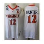 Virginia #12 De'Andre Hunter White Basketball Stitched College Jersey