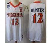 Virginia #12 De'Andre Hunter White Basketball Stitched College Jersey