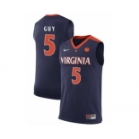 Virginia #5 Kyle Guy Navy Blue Basketball Stitched College Jersey