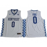 Wildcats #0 De'Aaron Fox White Basketball Elite Stitched NCAA Jersey