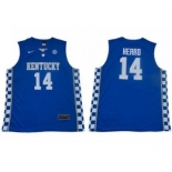 Wildcats #14 Tyler Herro Royal Blue Basketball Elite Stitched College Basketball Jersey