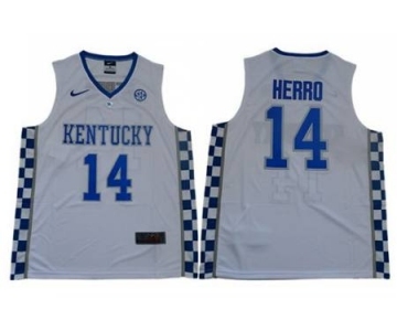 Wildcats #14 Tyler Herro White Basketball Elite Stitched College Basketball Jersey