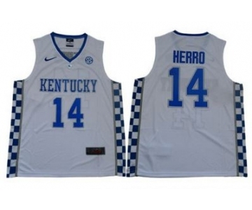 Wildcats #14 Tyler Herro White Elite Stitched College Basketball Jersey