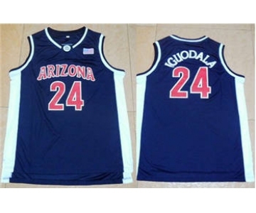 Wildcats #24 Andre Iguodala Navy Blue Basketball Stitched NCAA Jersey