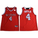 Wolfpack #4 Dennis Smith Jr. Red Basketball Stitched NCAA Jersey