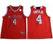 Wolfpack #4 Dennis Smith Jr. Red Basketball Stitched NCAA Jersey