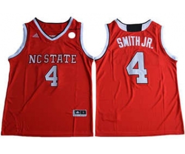 Wolfpack #4 Dennis Smith Jr. Red Basketball Stitched NCAA Jersey