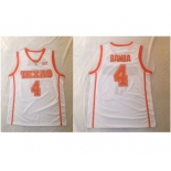 exas Longhorns #4 Mohamed Bamba White Stitched College Basketball Jersey