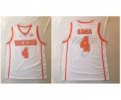 exas Longhorns #4 Mohamed Bamba White Stitched College Basketball Jersey