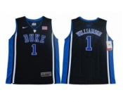 Youth Duke Blue Devils #1 Zion Williamson Black College Basketball Jersey