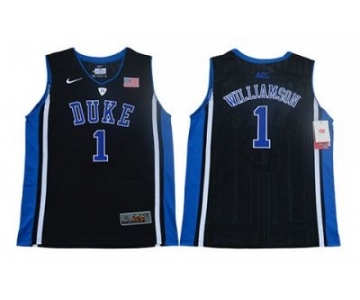 Youth Duke Blue Devils #1 Zion Williamson Black College Basketball Jersey