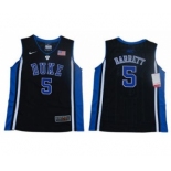 Youth Duke Blue Devils #5 RJ Barrett Black College Basketball Jersey