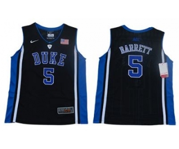 Youth Duke Blue Devils #5 RJ Barrett Black College Basketball Jersey