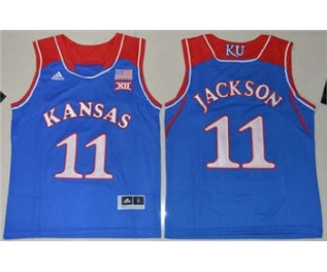 Youth Kansas Jayhawks #11 Josh Jackson Royal Blue Basketball Stitched NCAA Jersey