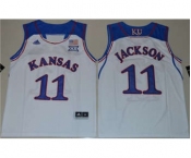 Youth Kansas Jayhawks #11 Josh Jackson White Basketball Stitched NCAA Jersey