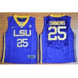 Youth LSU Tigers #25 Ben Simmons Purple Basketball Stitched NCAA Jersey