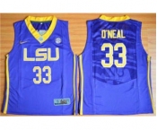 Youth LSU Tigers #33 Shaquille O'Neal Purple Basketball Stitched NCAA Jersey