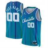 Charlotte Hornets Jordan 2022 Brand Teal  stripe Custom Basketball Jersey