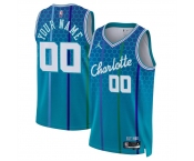 Charlotte Hornets Jordan 2022 Brand Teal  stripe Custom Basketball Jersey