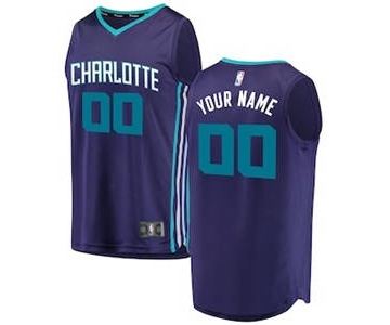 Men's Charlotte Hornets Purple Custom Basketball Jersey - Statement Edition