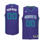 Mens Charlotte Hornets Purple Custom Swingman Road Jersey