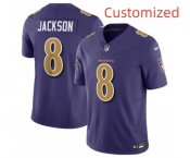 Men Baltimore Ravens Active Player Custom Purple 2023 F.U.S.E. Vapor Limited Football Stitched Jersey