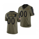 Men's Baltimore Ravens ACTIVE PLAYER Custom 2021 Olive Salute To Service Limited Stitched Football Jersey