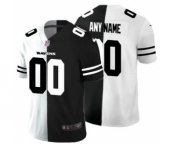 Men's Baltimore Ravens Custom Black V White Peace Split Vapor Untouchable Limited Football Jersey