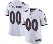 Men's Baltimore Ravens Customized White Vapor Untouchable Custom Limited Football Jersey