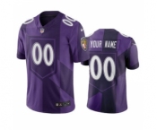 Men's Ravens Customized Vapor Limited City Edition Purple Jersey