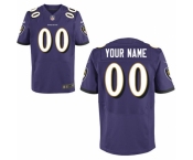 Men's Baltimore Ravens Nike Purple Custom Elite Jersey