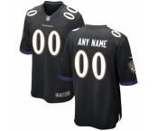 Men's Baltimore Ravens Nike Black Alternate Replica Custom Game Jersey