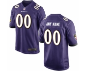 Men's Baltimore Ravens Nike Purple Custom Game Jersey