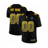 Men's Dallas Cowboys Custom Black Golden Sequin Vapor Limited Football Jersey