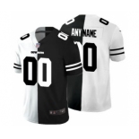 Men's Dallas Cowboys Custom Black V White Peace Split Vapor Untouchable Limited Football Jersey