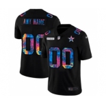 Men's Dallas Cowboys Custom Multi-Color Black 2020 Crucial Catch Vapor Untouchable Limited Football Jersey