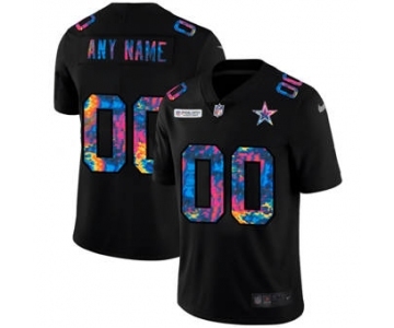 Men's Dallas Cowboys Custom Multi-Color Black 2020 Crucial Catch Vapor Untouchable Limited Football Jersey