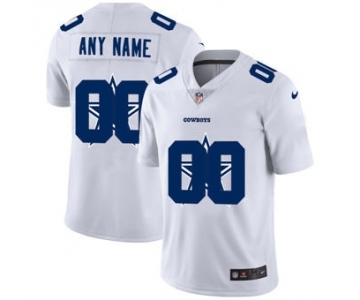 Men's Dallas Cowboys Custom White Team Logo Dual Overlap Limited Football Jersey