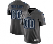 Men's Dallas Cowboys Customized Gray Static Vapor Untouchable Limited Football Jersey