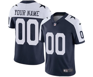 Men's Dallas Cowboys Customized Navy Blue Throwback Alternate Vapor Untouchable Custom Limited Football Jersey