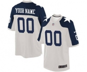 Men's Dallas Cowboys Customized White Throwback Alternate Limited Football Jersey