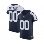 Men's Dallas Cowboys Customized White Throwback Alternate Custom Elite Football Jersey