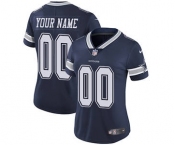 Women's Dallas Cowboys Navy Blue Home Customized Jersey