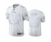 Men's 49ers Custom White Platinum Stitched Olive Branch MVP Edition Limited Jersey