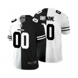 Men's San Francisco 49ers Custom Black V White Peace Split Vapor Untouchable Limited Football Jersey