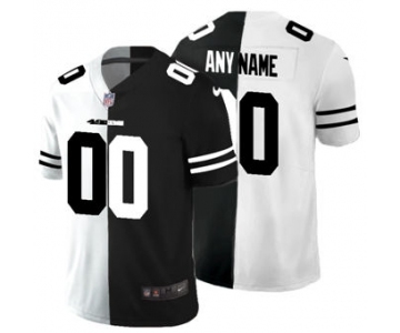 Men's San Francisco 49ers Custom Black V White Peace Split Vapor Untouchable Limited Football Jersey