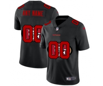 Men's San Francisco 49ers Custom Team Logo Dual Overlap Limited Football Jersey Black