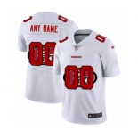 Men's San Francisco 49ers Custom White Team Logo Dual Overlap Limited Football Jersey