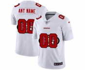 Men's San Francisco 49ers Custom White Team Logo Dual Overlap Limited Football Jersey